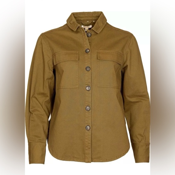 New Barbour Women’s Hartley Overshirt In Nori Green Size US 10/ UK 14 - Picture 1 of 11